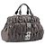 Miu Miu Matelasse Hand Bag Leather Gray Silver