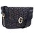 Céline CELINE C saluki Shoulder Bag Canvas Navy Gold