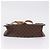 Céline CELINE Macadam Canvas Medallion Hand Bag PVC Leather Brown Gold - vista 10