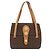Céline CELINE Macadam Canvas Medallion Hand Bag PVC Leather Brown Gold - vista 2