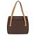 Céline CELINE Macadam Canvas Medallion Hand Bag PVC Leather Brown Gold - vista 3