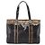 FENDI Zucchino Canvas Tote Bag Coated Canvas Beige Gold - vista 3