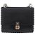 FENDI Canay Chain Shoulder Bag Leather Black Silver 8M0381 - vista 2