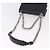FENDI Canay Chain Shoulder Bag Leather Black Silver 8M0381 - vista 7