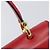 Céline CELINE Bolsa de mão em couro vermelho e dourado - vista 15
