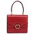 Céline CELINE Bolsa de mão em couro vermelho e dourado - vista 2