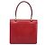 Céline CELINE Bolsa de mão em couro vermelho e dourado - vista 3