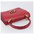 Céline CELINE Bolsa de mão em couro vermelho e dourado - vista 6