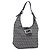 FENDI Zucchino Canvas Mamma Baguette Shoulder Bag Navy Silver