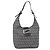 FENDI Zucchino Canvas Mamma Baguette Shoulder Bag Navy Silver - vista 2