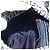 FENDI Zucchino Canvas Mamma Baguette Shoulder Bag Navy Silver - vista 20