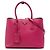 Prada Double Satchel aus Saffiano-Leder Rosa Medium
