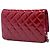 Chanel Red CC Quilted Patent Brilliant Wallet On Chain - vista 2