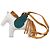 Hermès Blue Milo Lambskin and Swift Grigri Rodeo Pegase Bag Charm PM