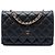 Chanel Black CC Quilted Caviar Wallet on Chain
