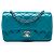 Chanel Blue Mini Rectangular Classic Patent Single Flap