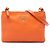 Prada Orange Vitello Phenix Double Zip Crossbody