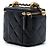 Mini Vanity Case Chanel Pearl Crush in Lambskin Matelassé Nero con Catena - vista 2