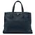 Borsa Tote Prada Blue Saffiano Soft Triple Pocket