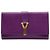 Autre Marque Clutch Saint Laurent Chyc Ligne in pelle testurizzata viola
