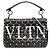 Borsa Satchel Valentino VLTN Rockstud Spike Medium in nappa nera