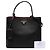 Prada Borsa Satchel Panier Grande in Pelle Saffiano Nera - vista 7
