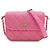 Chanel Pink Small CC Quilted Denim Messenger Flap