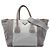 Borsa Prada Gray Scamosciato and Canapa Twin Pocket Double Handle Satchel