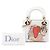 Dior White DiorAmour Niki De Saint Phalle Mini Calfskin Lady Dior - vista 7