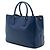 Prada Tote Galleria Double Zip Large in Saffiano Lux Blu - vista 2