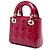 Dior Red Mini Patent Cannage Lady Dior - Ansicht 2