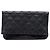 Clutch Chanel Thin City Foldover in pelle d'agnello matelassé nera