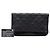 Clutch Chanel Thin City Foldover in pelle d'agnello matelassé nera - vista 7
