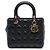 Dior Black Medium Lambskin Cannage Lady Dior