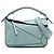 Borsa Puzzle LOEWE in vitello goffrato Anagram, piccola, blu