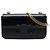 Céline Borsa a tracolla con catena Celine Cuir Triomphe in pelle di vitello liscia nera
