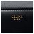 Céline Borsa a tracolla con catena Celine Cuir Triomphe in pelle di vitello liscia nera - vista 5