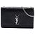 Autre Marque Saint Laurent Black Medium Crackled Patent Monogram Kate Crossbody