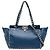 Borsa Satchel Trapeze Rockstud in pelle blu Small Valentino