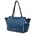 Borsa Satchel Trapeze Rockstud in pelle blu Small Valentino - vista 2