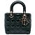 Dior Green Small Crinkled Patent Cannage Lady Dior