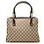 Gucci Beige GG Canvas Bamboo Tote