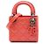 Dior Orange Micro Patent Cannage Lady Dior