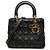 Dior Black Medium Lambskin Cannage Lady Dior