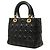 Dior Black Medium Lambskin Cannage Lady Dior - Ansicht 2