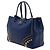 Tote Prada Blue Saffiano Turnlock Double Zip Studded - vista 2