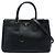 Prada Borsa Galleria Double Zip Grande in pelle Saffiano Nero