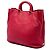 Borsa Tote aperta convertibile Prada in Vitello Daino e Canapa rossa con logo - vista 2