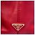 Borsa Tote aperta convertibile Prada in Vitello Daino e Canapa rossa con logo - vista 5