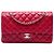 Chanel Red Medium Classic Caviar Double Flap